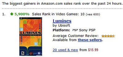 Lumines on Amazon