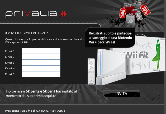 Privalia vinci Wii