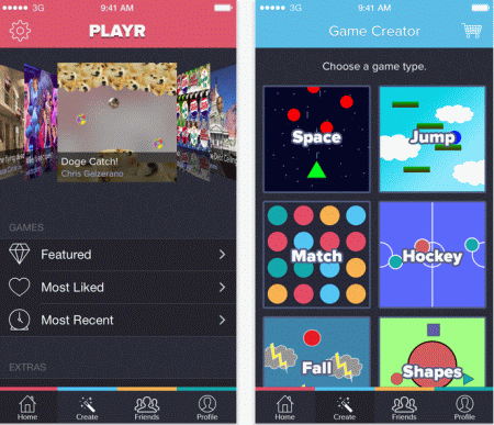 Playr app iOS